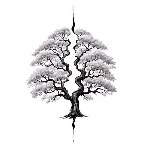 Tree Split In Half Dead