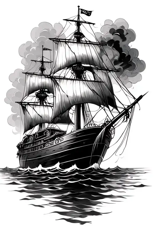 Greek Ship Dissolving Like Dust