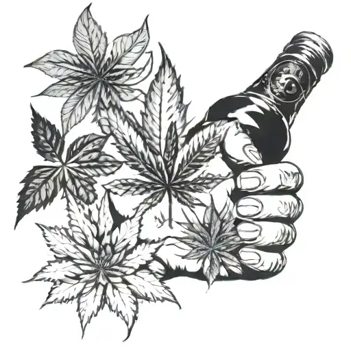 Vedita And Marijuana In Hand