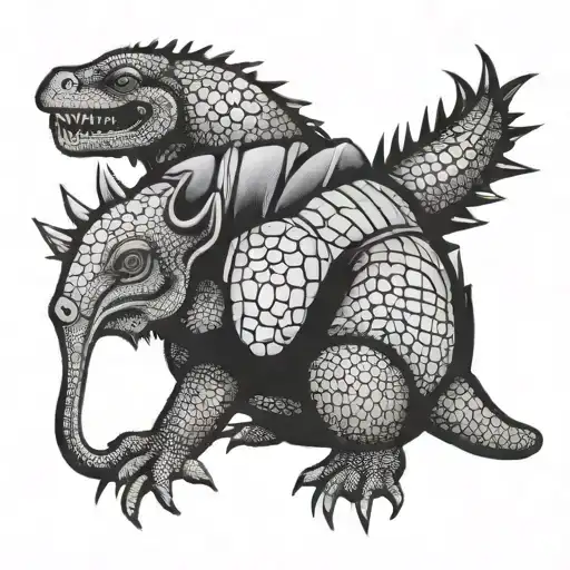 Armadillo Kaiju Collage
