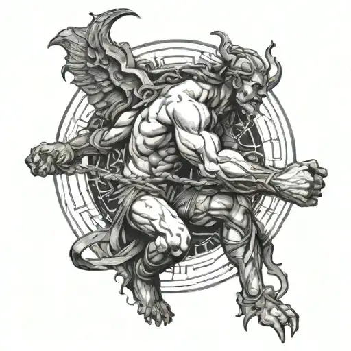 Prometheus Giving Fire Chained