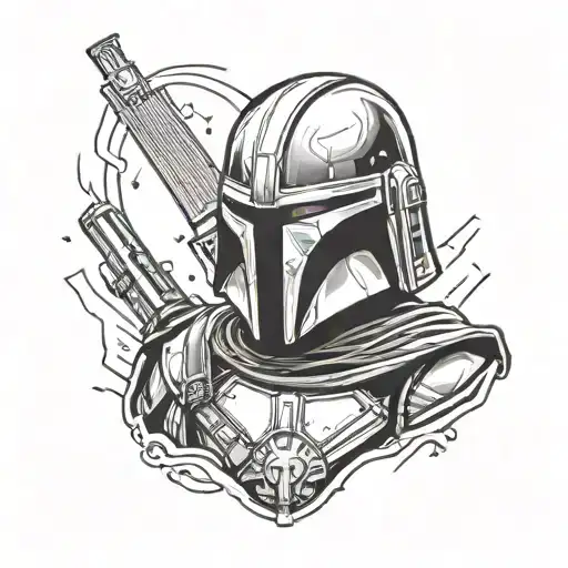 Darth Revan Mask Mixed With Mandolorian