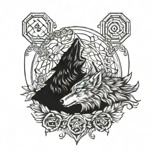 Hati Y Skoll Nordic Wolves Howling