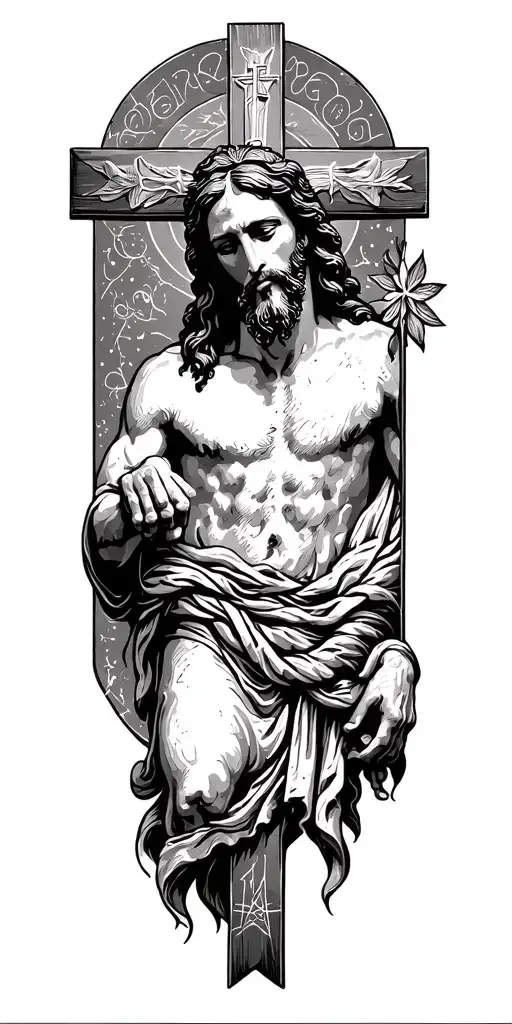 Bible Verse And Jesus Christ Cross