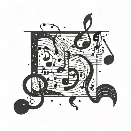 A Constellation Of Musical Notes Forming A Unique Pattern In The Night Sky