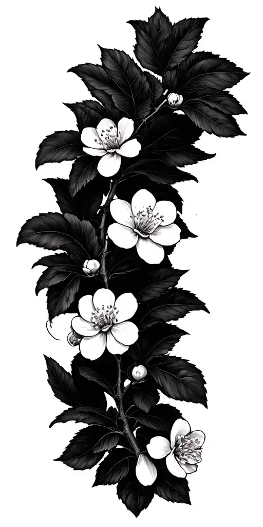 Darkness Cherry Blossom Branch