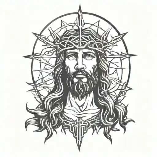 Jesus Christ With Crown Of Thorns