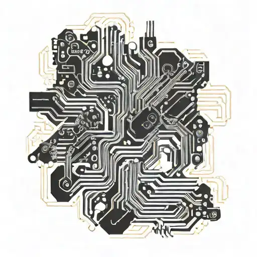 Incorporate Circuit Board Patterns Into A Techno-themed Tattoo Design