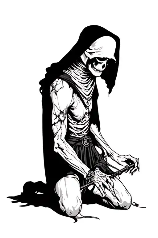 Grim Reaper Kneeling Profile