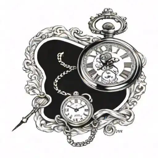 Dollars And Pocket Watch With 2003 Roman Numerals