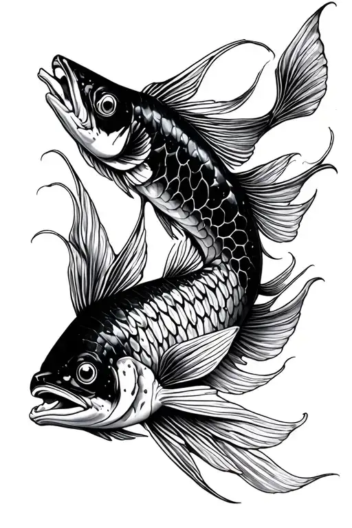 Arowana And Blackdiamon Stingray