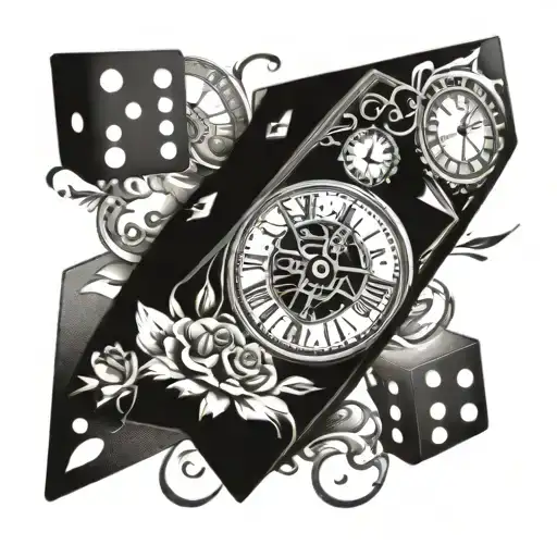 Dice And Clock Face