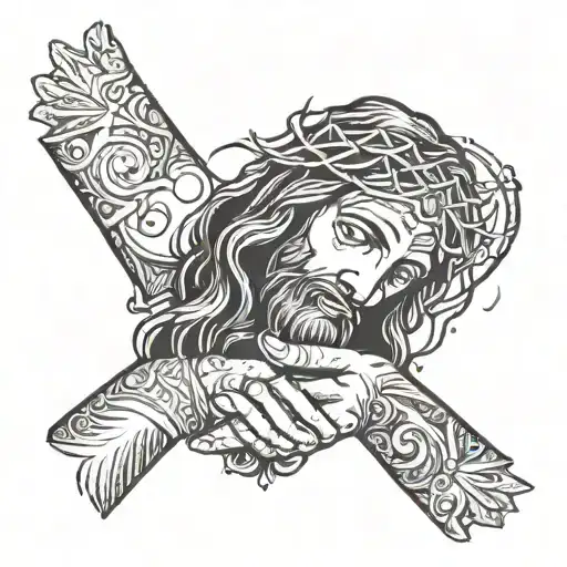 Jesus Holding Kids Hand