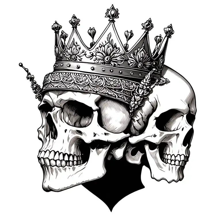 Skull Wearing A Crown