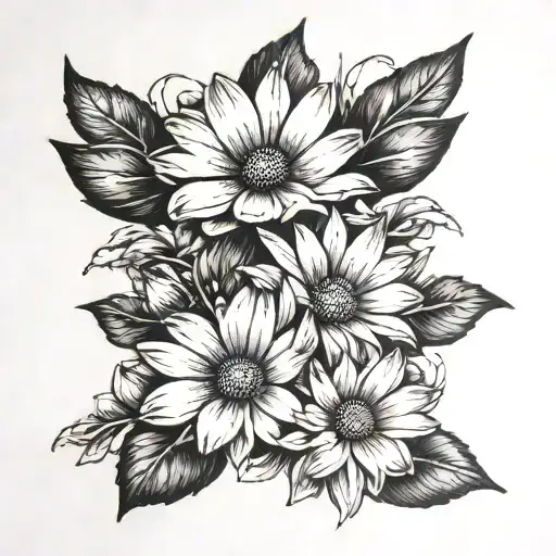 Daisies And Violet