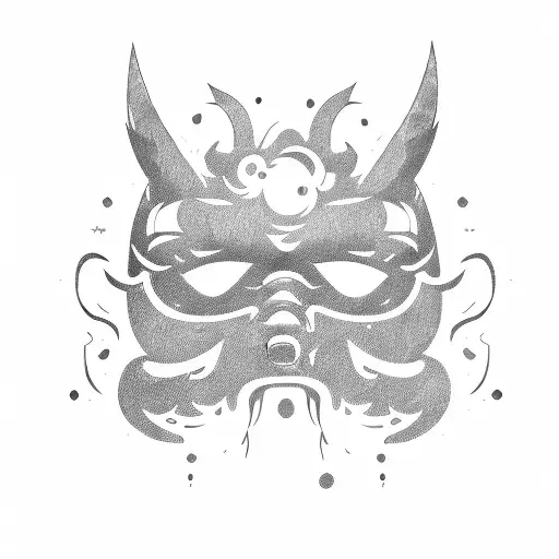Samurai Mask Smoke Coming Out Of Eyes