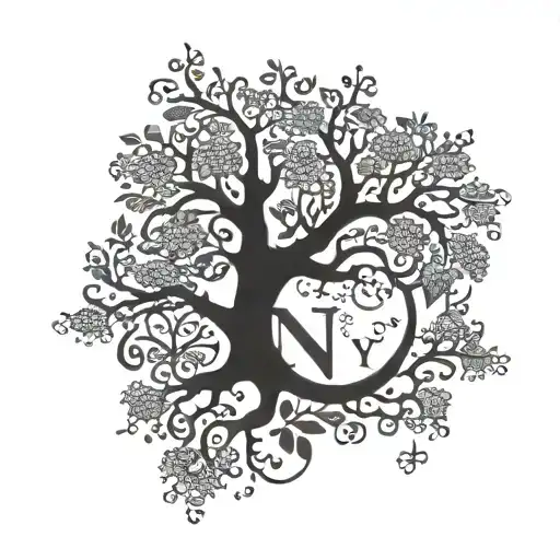 Hidden N Letter That Resembles Family Tree