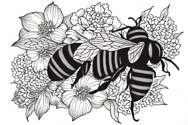 Bees And Flowers