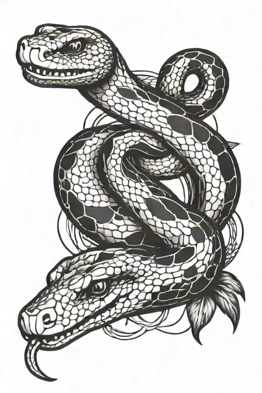 Snake Tattoo Design Incorporating