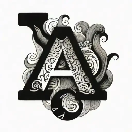 The Letter 'A' Blended With A Semi Colon