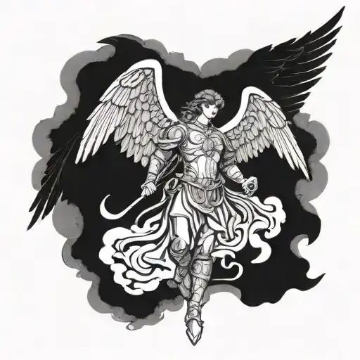 Archangel Michael Extending Wings