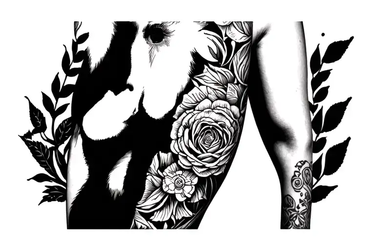 Thigh Tatoo Coverup
