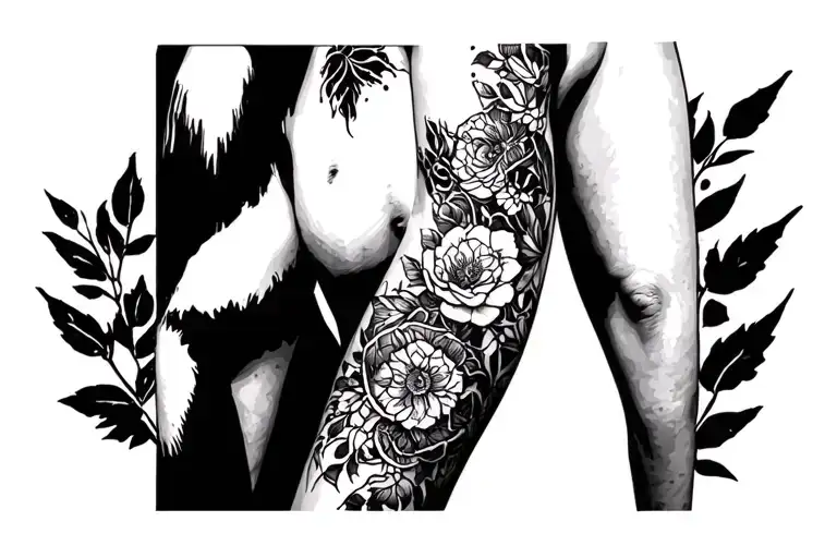 Thigh Tatoo Coverup