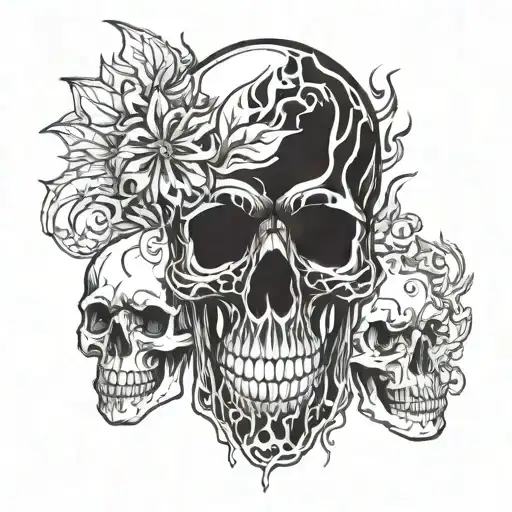 Skulls And Flames
