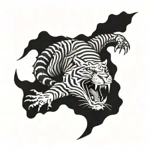 Crocodile Fighting Tiger