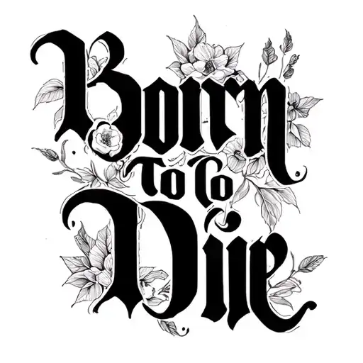 Born To Die' In Calligraphy Style