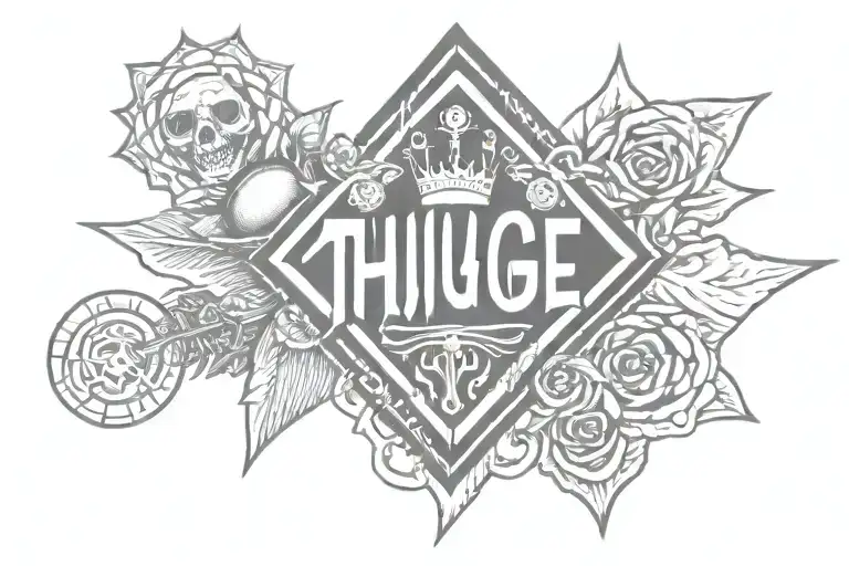 Thug Life Tattoo Design Inspired Tattoo Incorporating