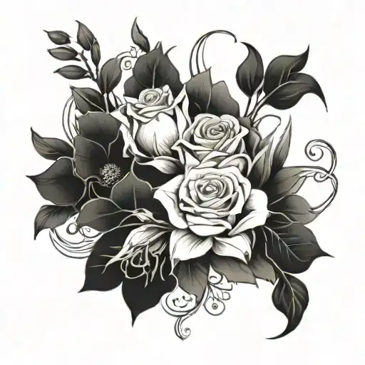 Roses And Gladiolus Flower Bouquet