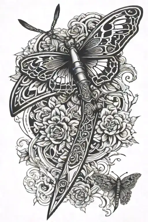 Butterfly Knife With Imprint