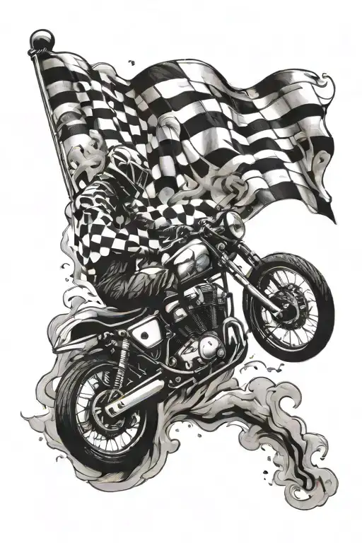 Racing Flag Turning To Dust Clouds