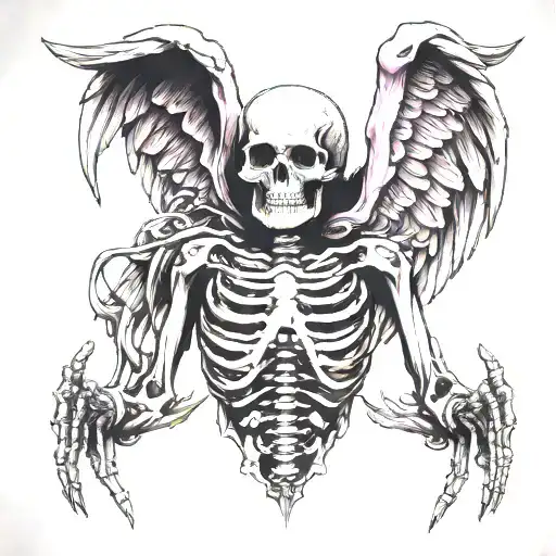 Skeleton Arch Angel Pink