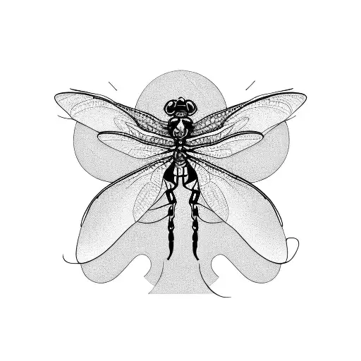 The Letter P With Dragonfly