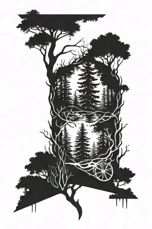 Forest With Success Mechanism Symbolizing The Fight