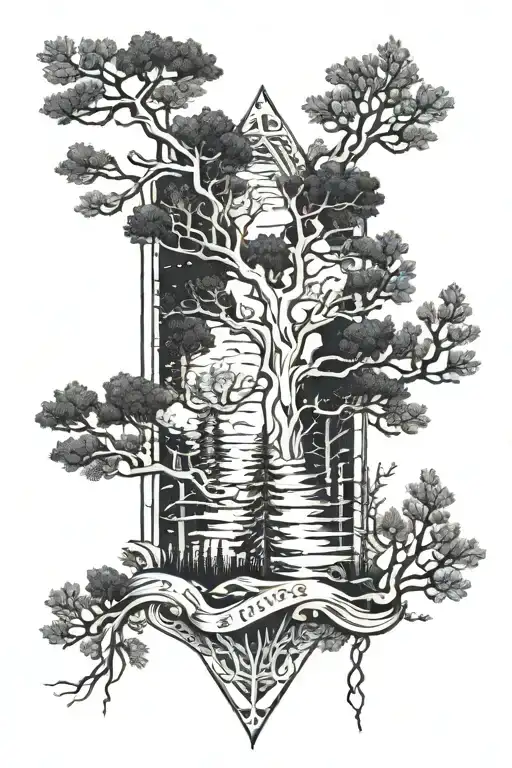 Pines And Success Mechanism Represting Obstacles Of Life Towards Success