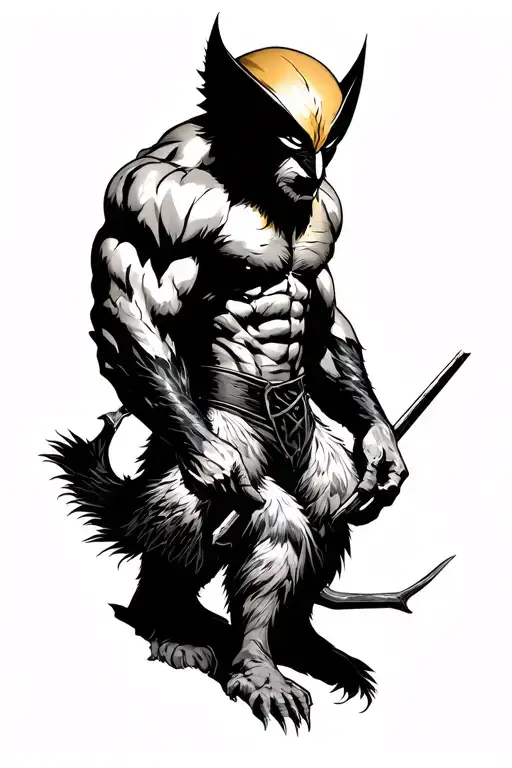 Stoic Wolverine Hunting Its Prey