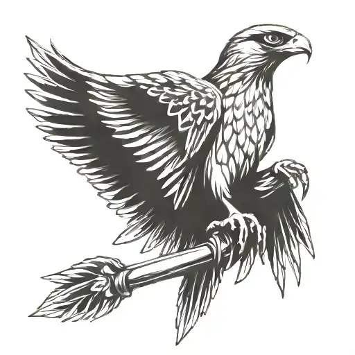 Falcon On Spears
