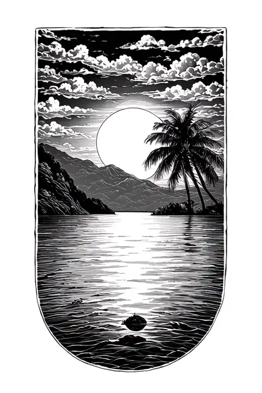 Vaporwave Sun Setting