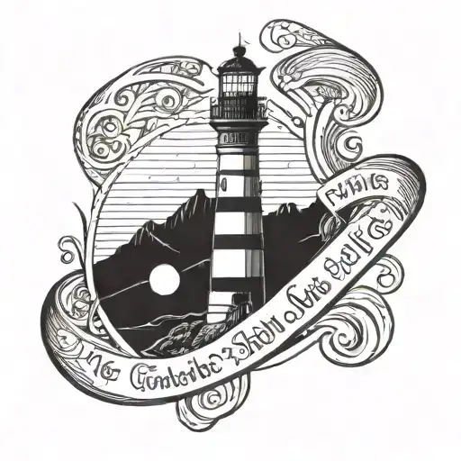 Lighthouse With Bible Verse Intertwined