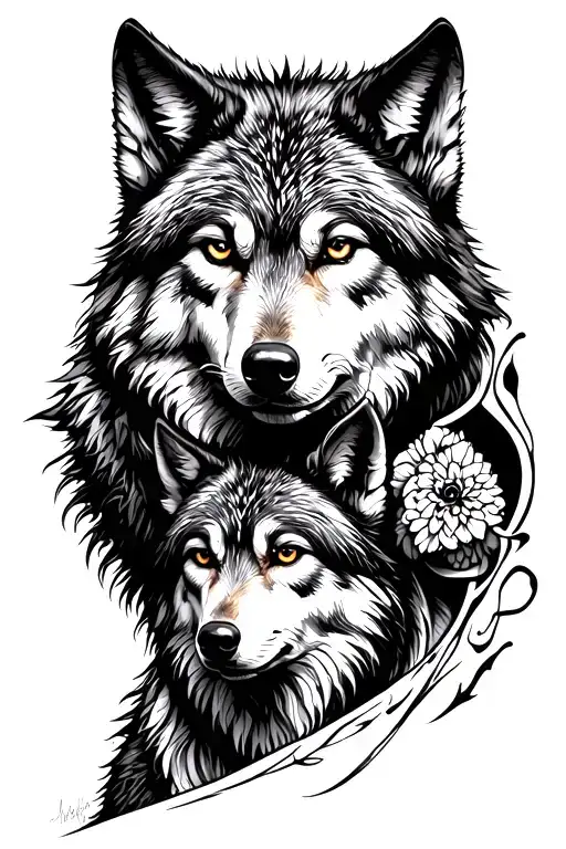 Wolf Father And Son