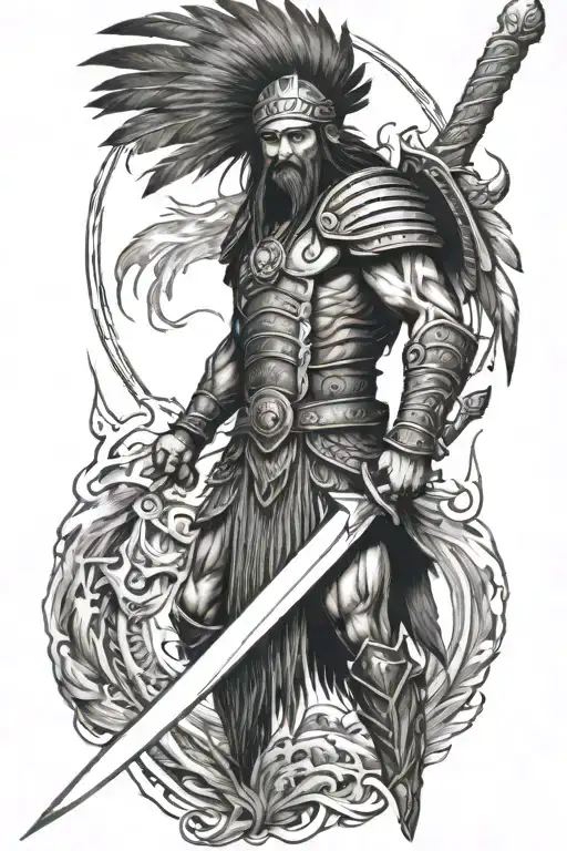 Chief Warrior With A Big Sword