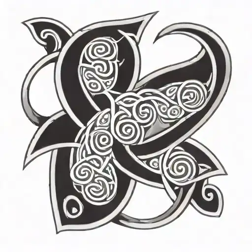 The Celtic Triskelion Symbol Incorporating Spirals