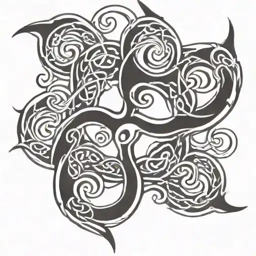 The Celtic Triskelion Symbol Incorporating Spirals
