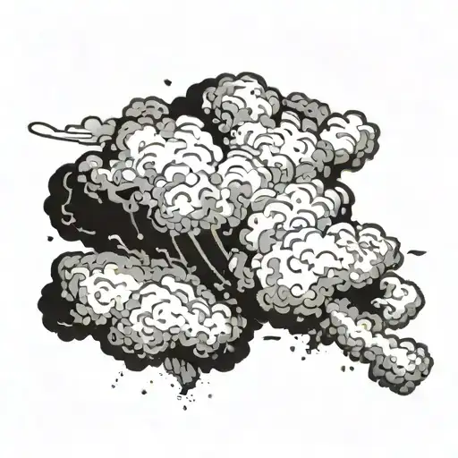 Explosion Clouds With Dust Clo Forming