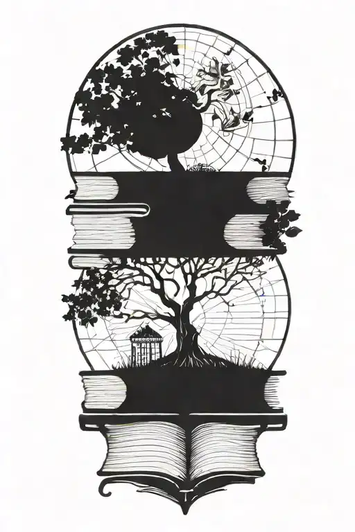 Book Globe Flower Tree
