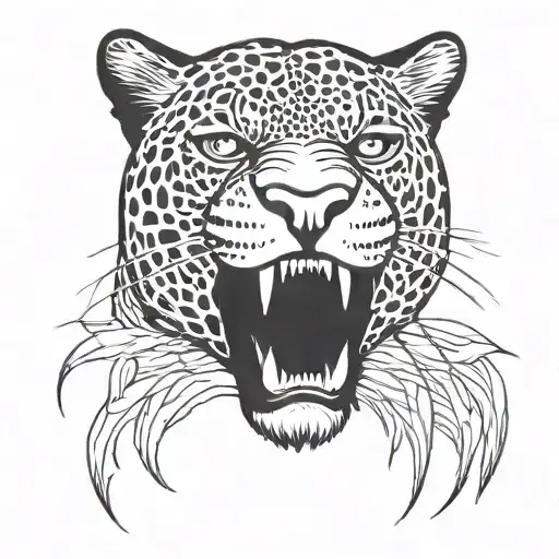Panther Head Tradtional American Style