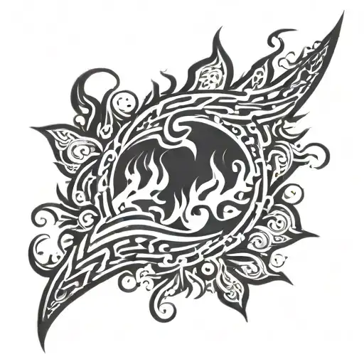 Tribal Flames Left Arm